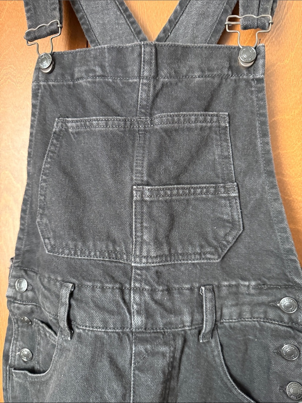 Free  People Ziggy Shortalls Black Denim NWT XS Ret $88 - Picture 9 of 9